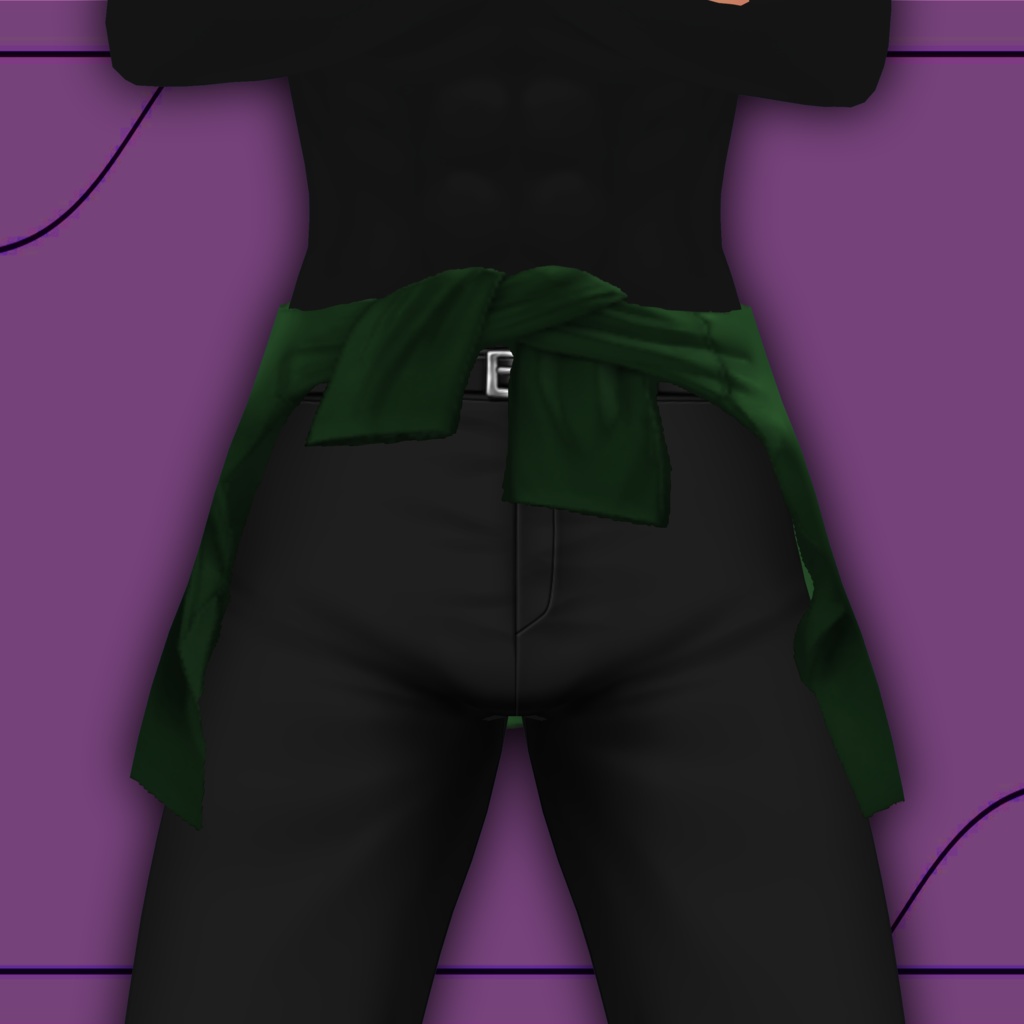 Tied Waist Jacket (Re-colorable) Vroid Custom Item