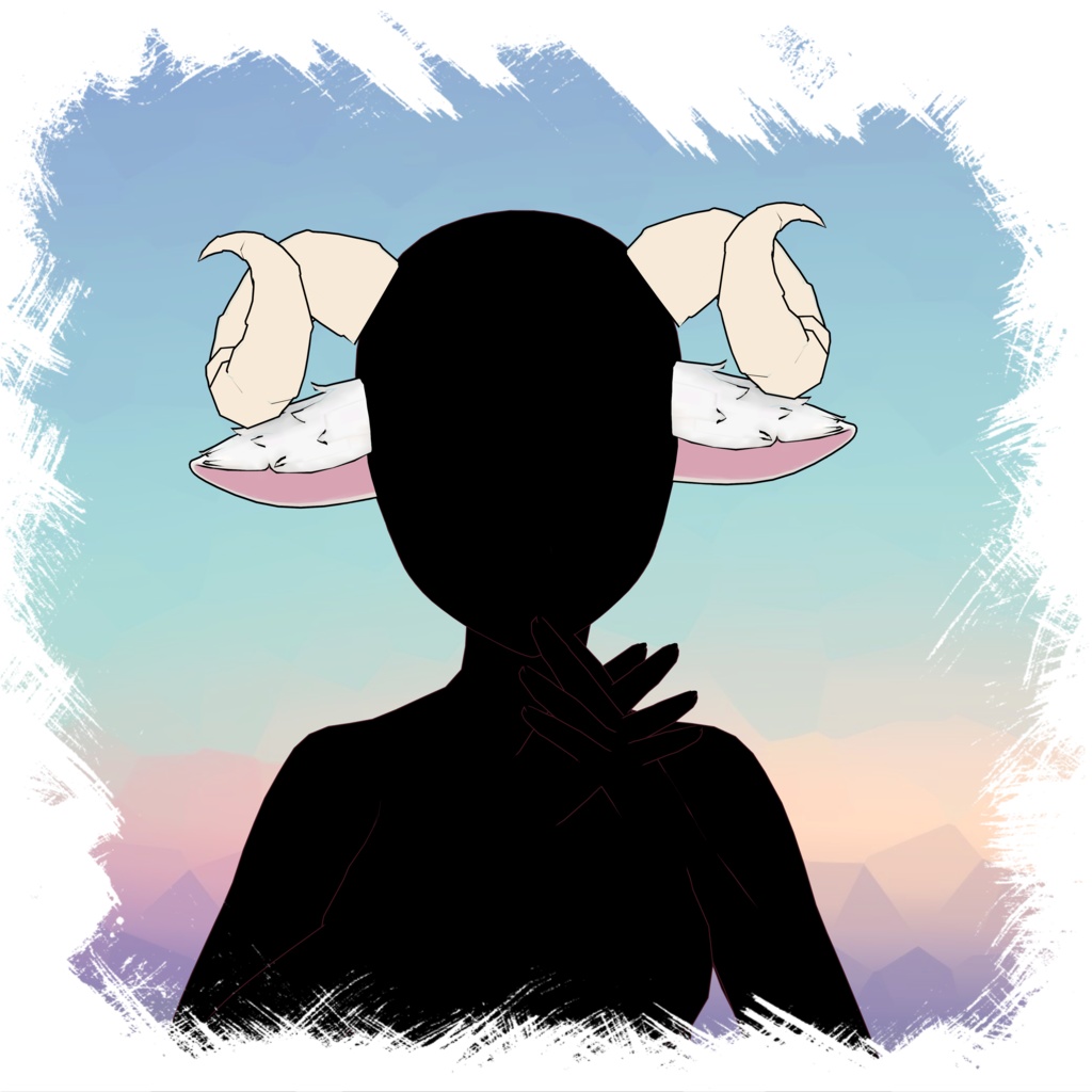 Rigged Lamb Set Horns and Ears