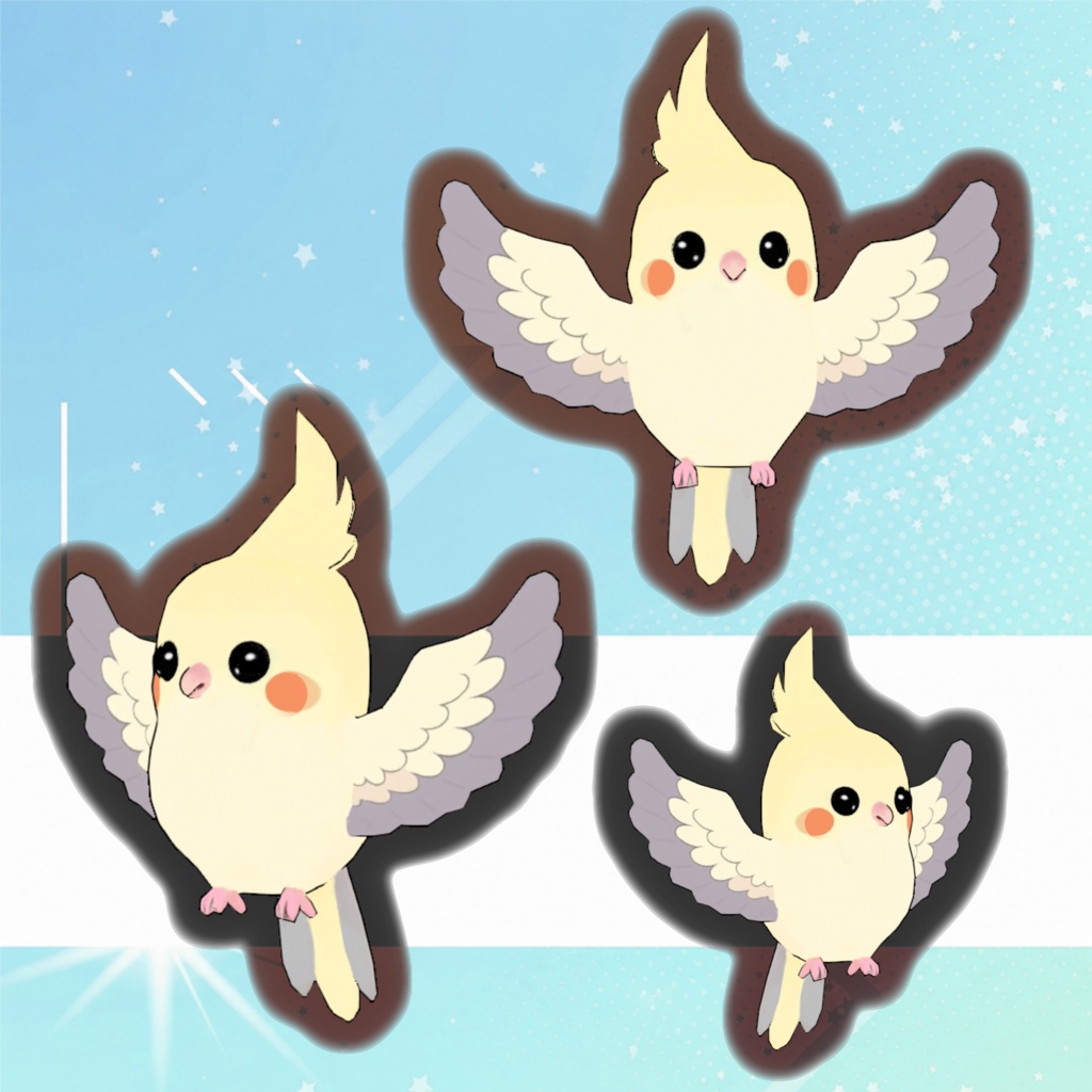 Vtuber Cockatiel Pet! 3D FILE and VNYAN Rigged
