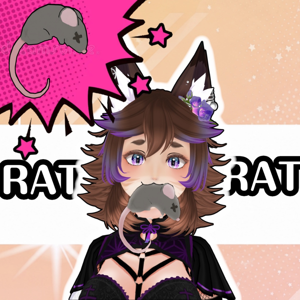Vtuber Rat Treat VNYAN and GLB RIGGED