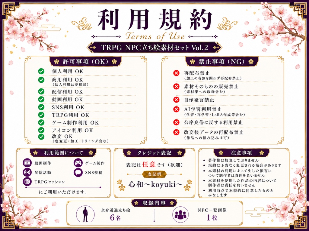 学園TRPG素材 Vol.2 NPCセット 【全身透過立ち絵6名】
