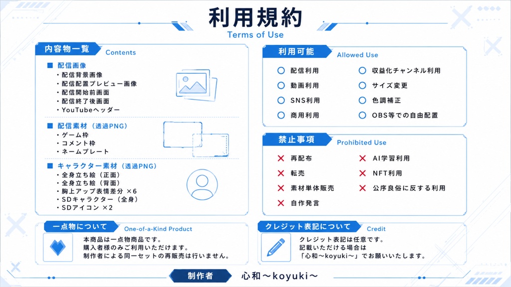 【一点物】青Xゲーマー男子 配信・立ち絵セット