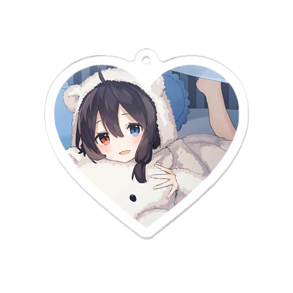 白熊イヴ おやすみ アクリルキーホルダー ハート型