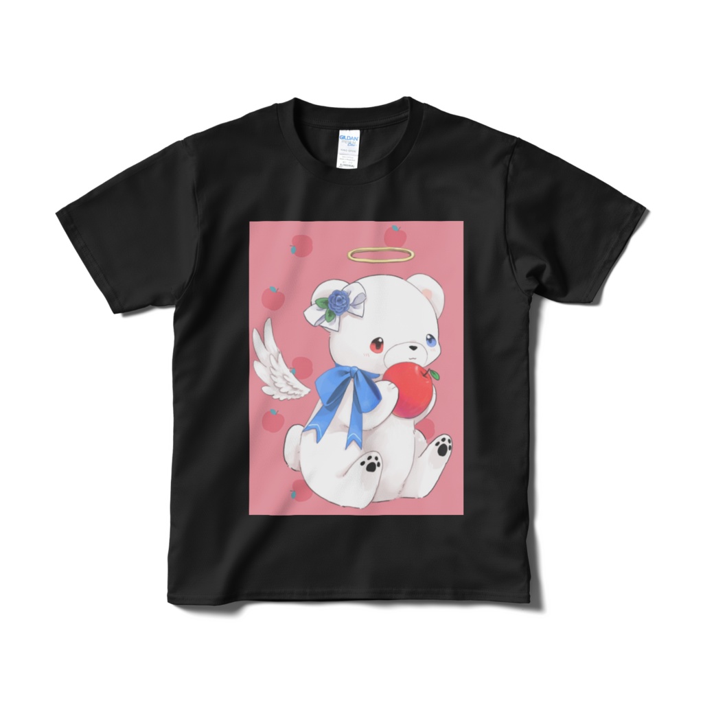 白いʕ•ᴥ•ʔｸﾏｸﾏTシャツ 黒