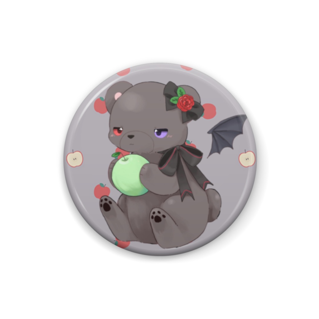 黒いʕ•ᴥ•ʔｸﾏｸﾏ 缶バッジ