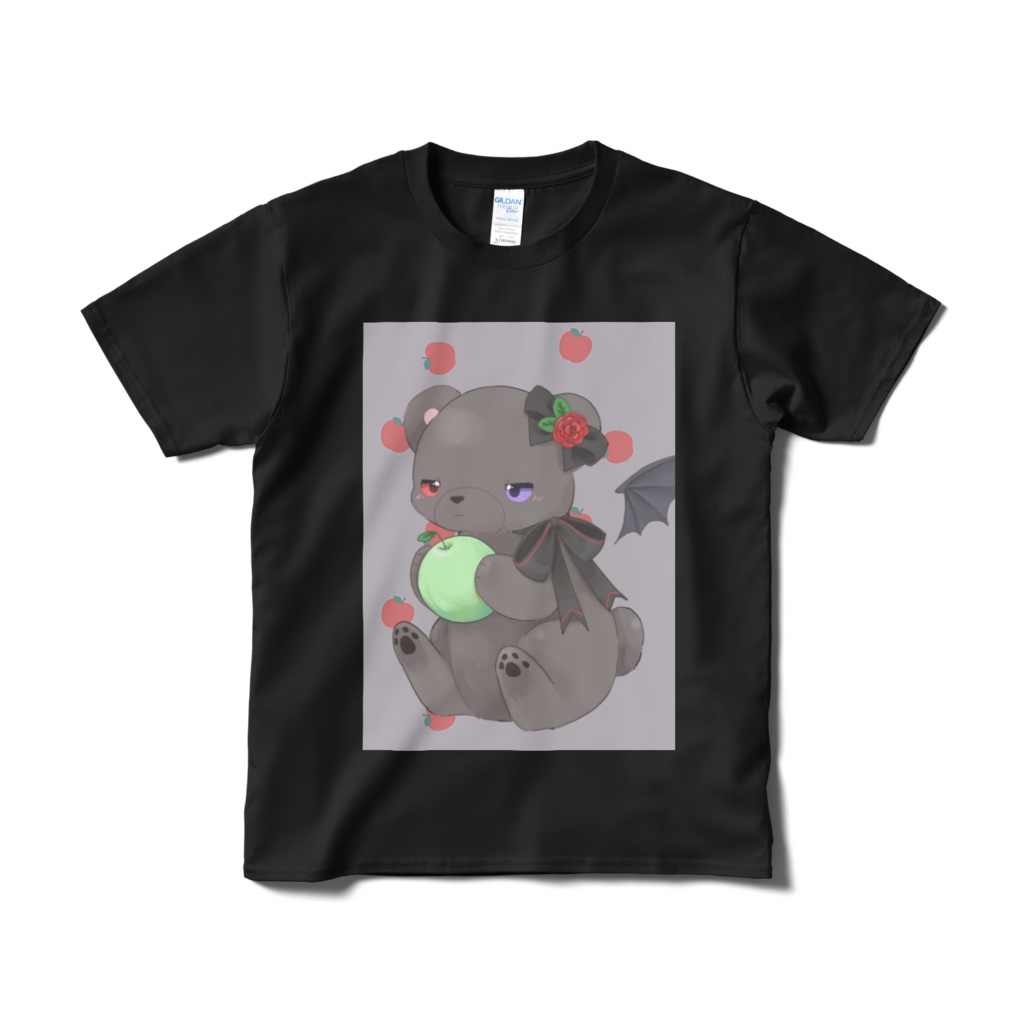 黒いʕ•ᴥ•ʔｸﾏｸﾏTシャツ 黒