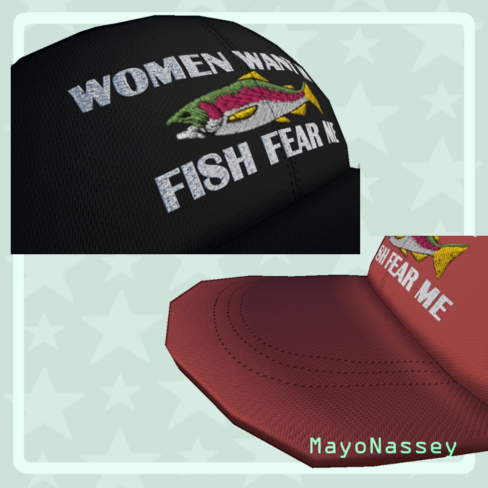 Gone Fishin' Hat (9 Variations) (VRCSDK3) / ゴーン・フィッシュン・ハット(9つのバリエーション)