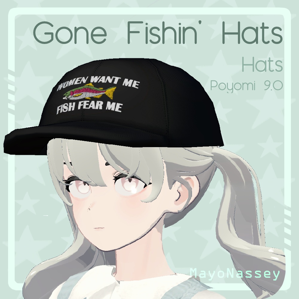 Gone Fishin' Hat (9 Variations) (VRCSDK3) / ゴーン・フィッシュン・ハット（9つのバリエーション）
