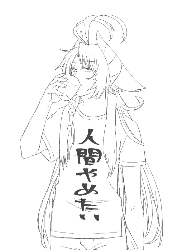 【誰得】人間やめたいTシャツ