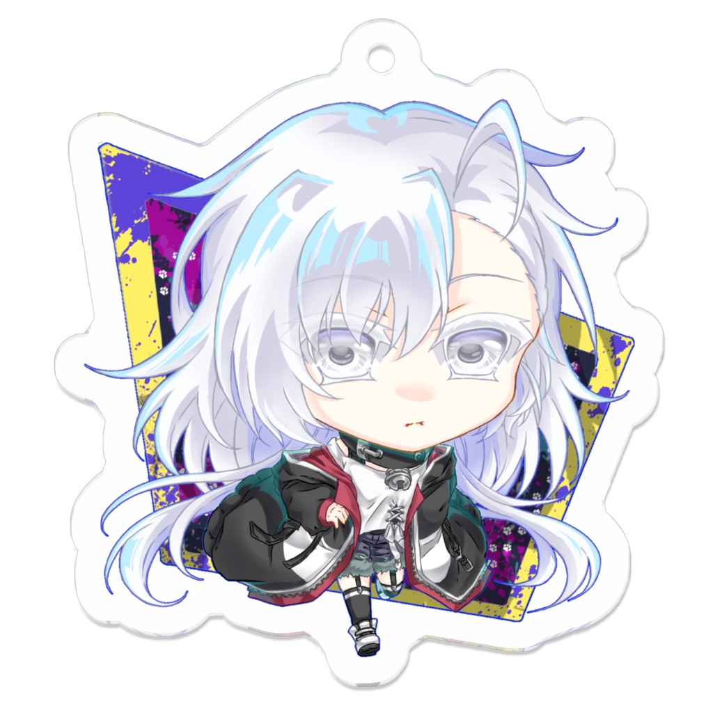 ゆめねこ『シロ』現実世界ver アクリルキーホルダー