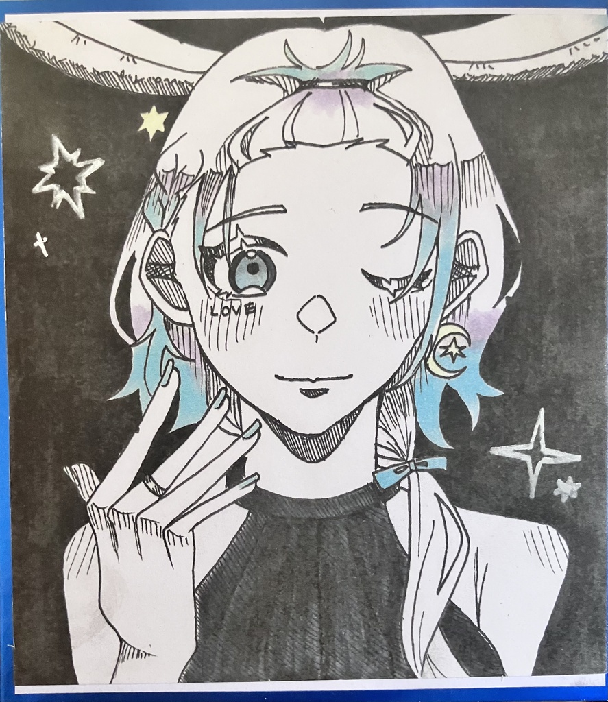 イラスト色紙