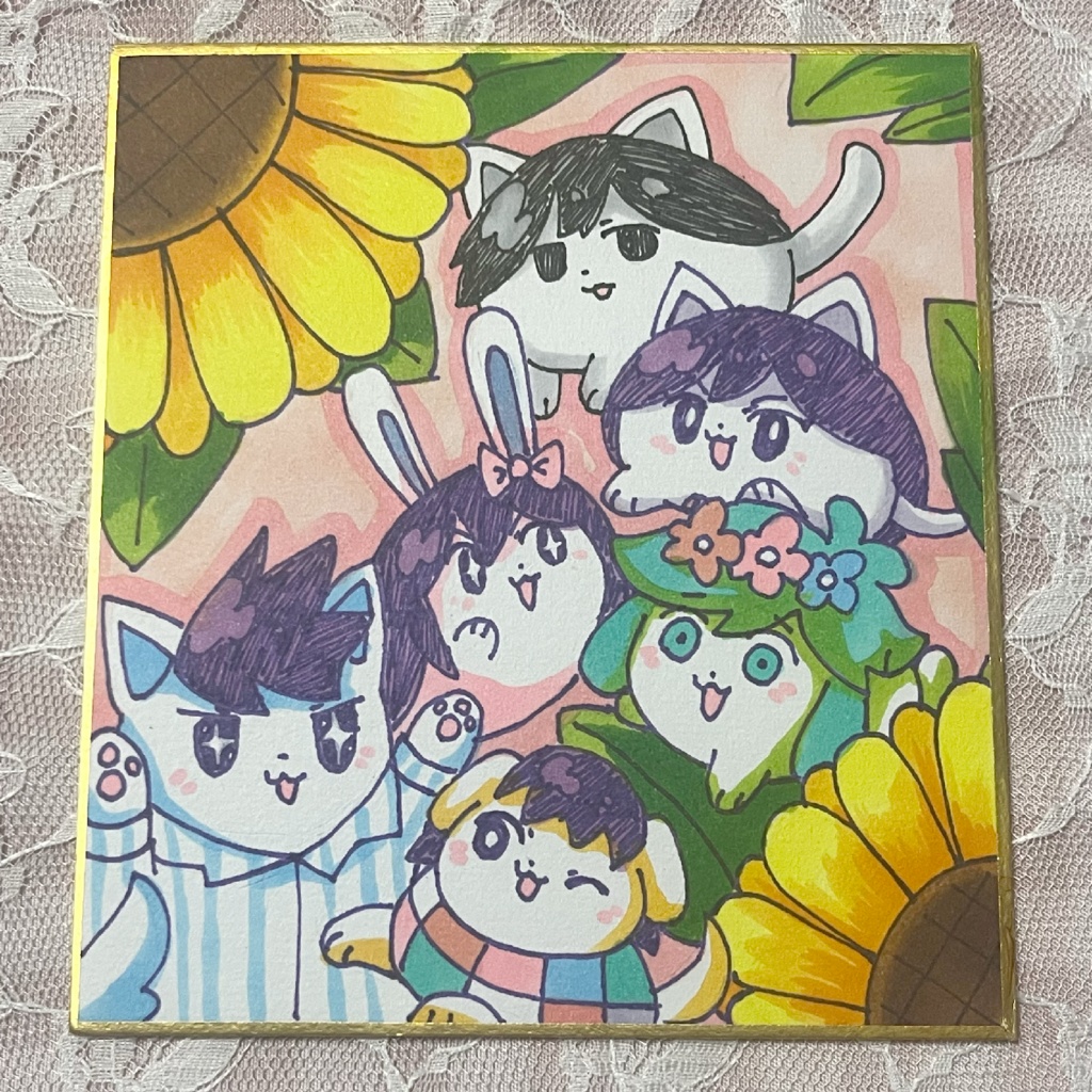 【色紙】オモリモチモチアニマルズ