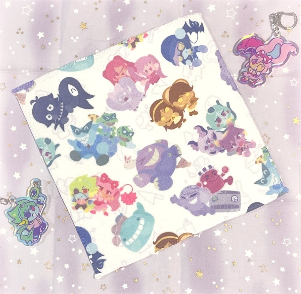 OMORI ボス達のミニキャラハンカチ