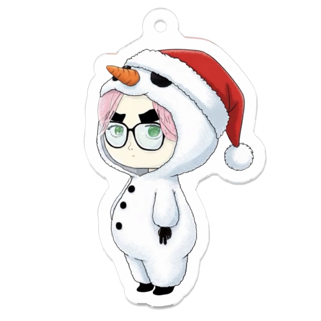 「雪まるた」アクリルキーホルダー50 x 50 (mm)