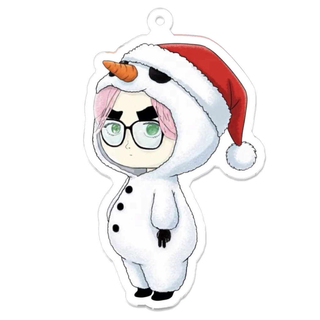 「雪まるた」アクリルキーホルダー - 70 x 70 (mm)