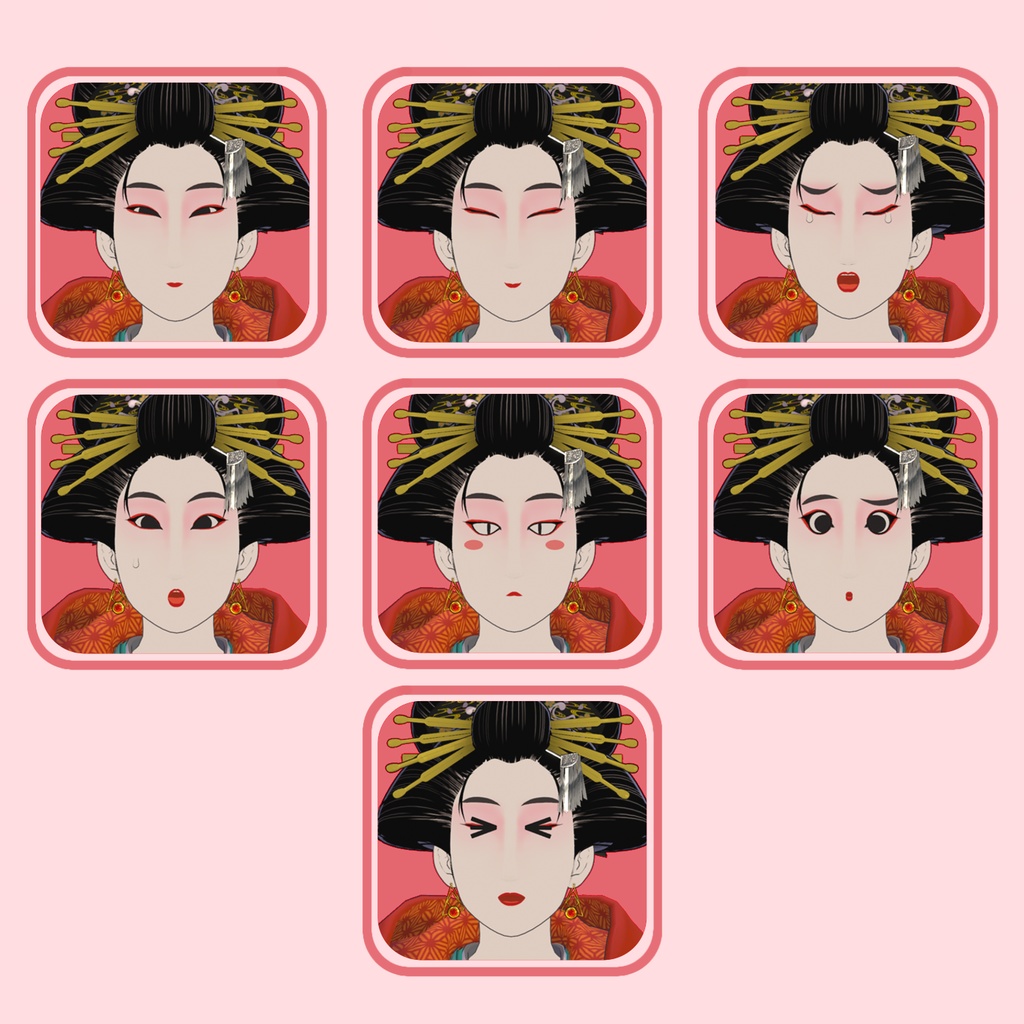 【かるめら専用】歌舞伎少女役風めいくてくすちゃ