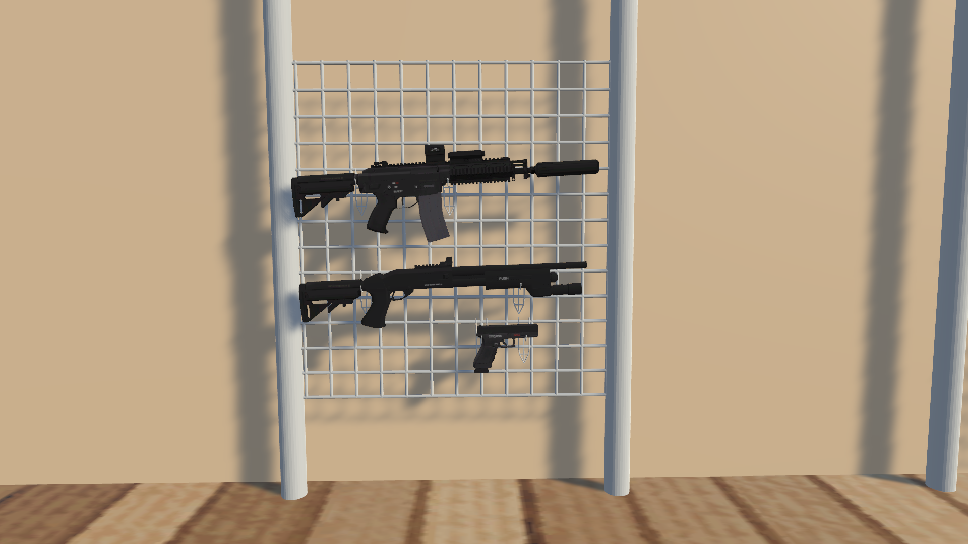 [無料] ワイヤーメッシュ [ガンラックなどに]