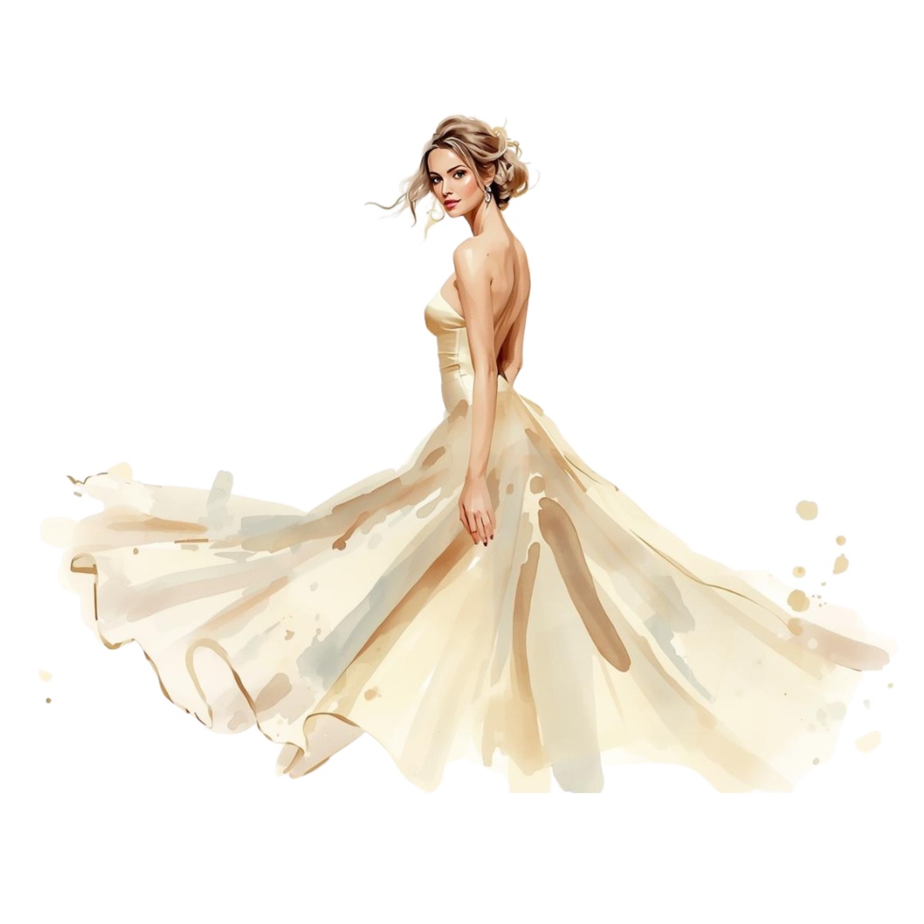 水彩 花 女子 大人小物 クリップアート セット 12点【商用利用可】ウェディング/招待状/装飾