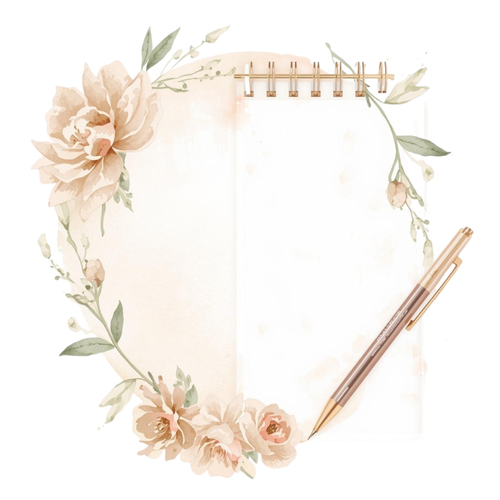 水彩 花 女子 大人小物 クリップアート セット 12点【商用利用可】ウェディング/招待状/装飾