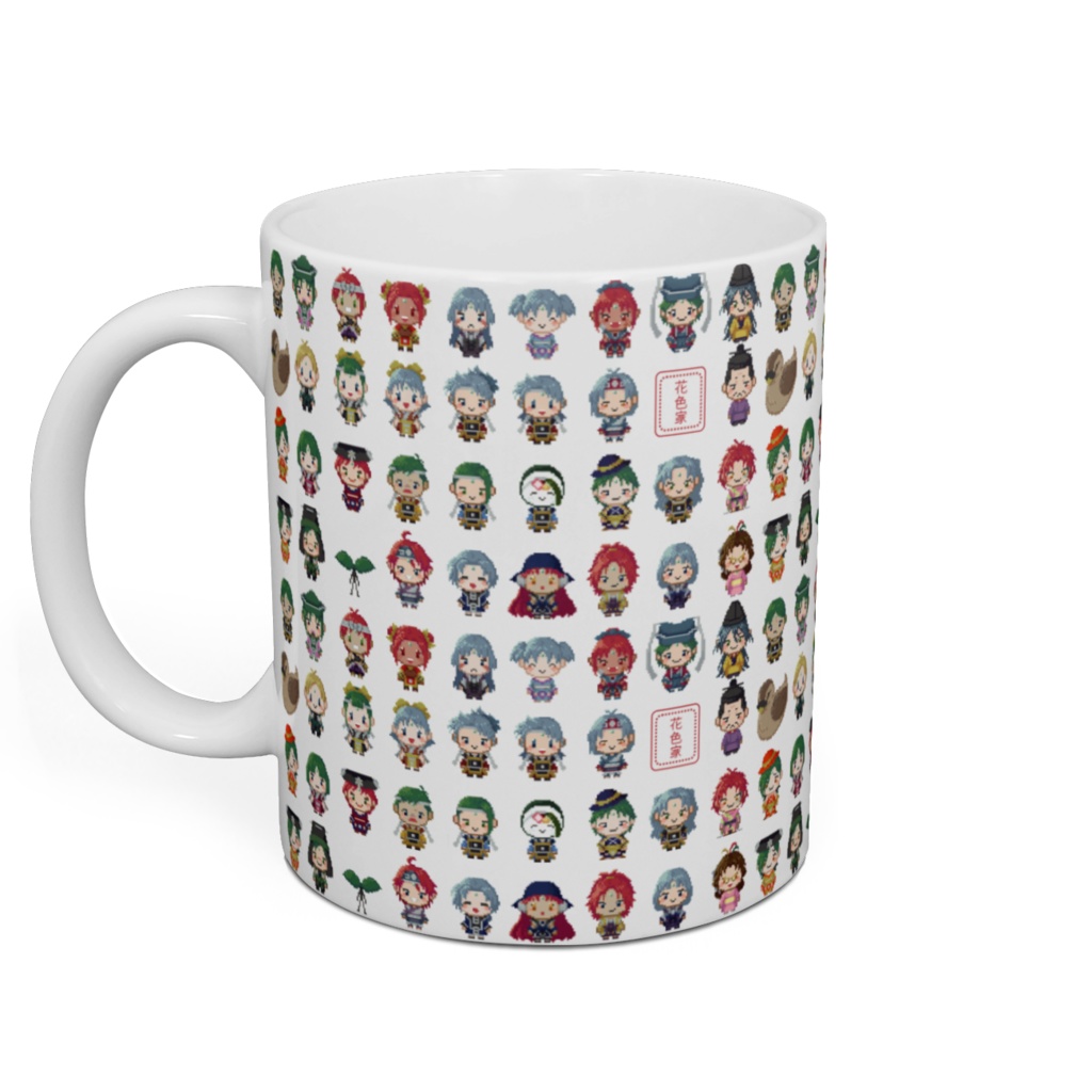花色家ドット絵マグカップ