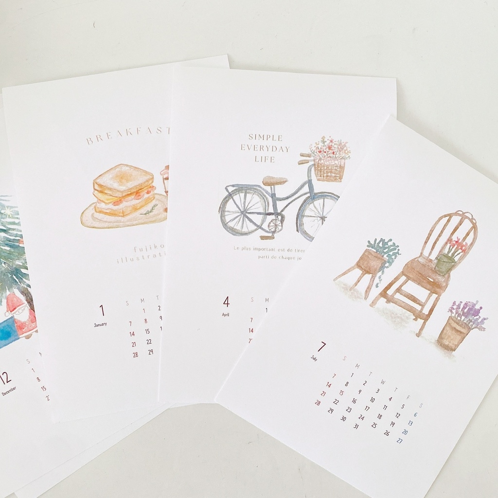 2024 fujiko オリジナルミニカレンダー(ダウンロード販売)