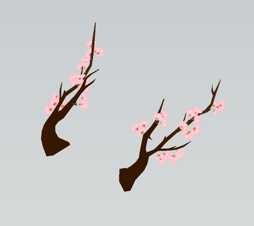 オリジナル3Dアクセサリ「桜の角」