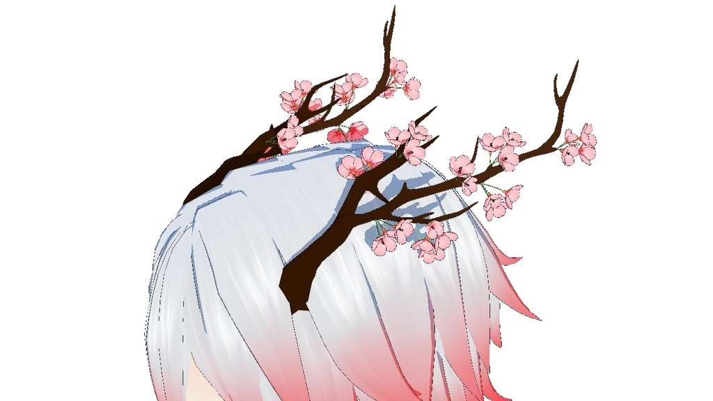 オリジナル3Dアクセサリ「桜の角」