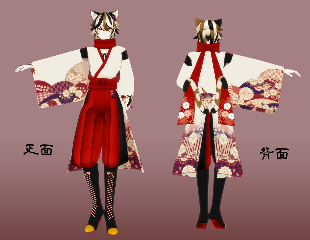 オリジナル3Dモデル 「晦」「朔」セット