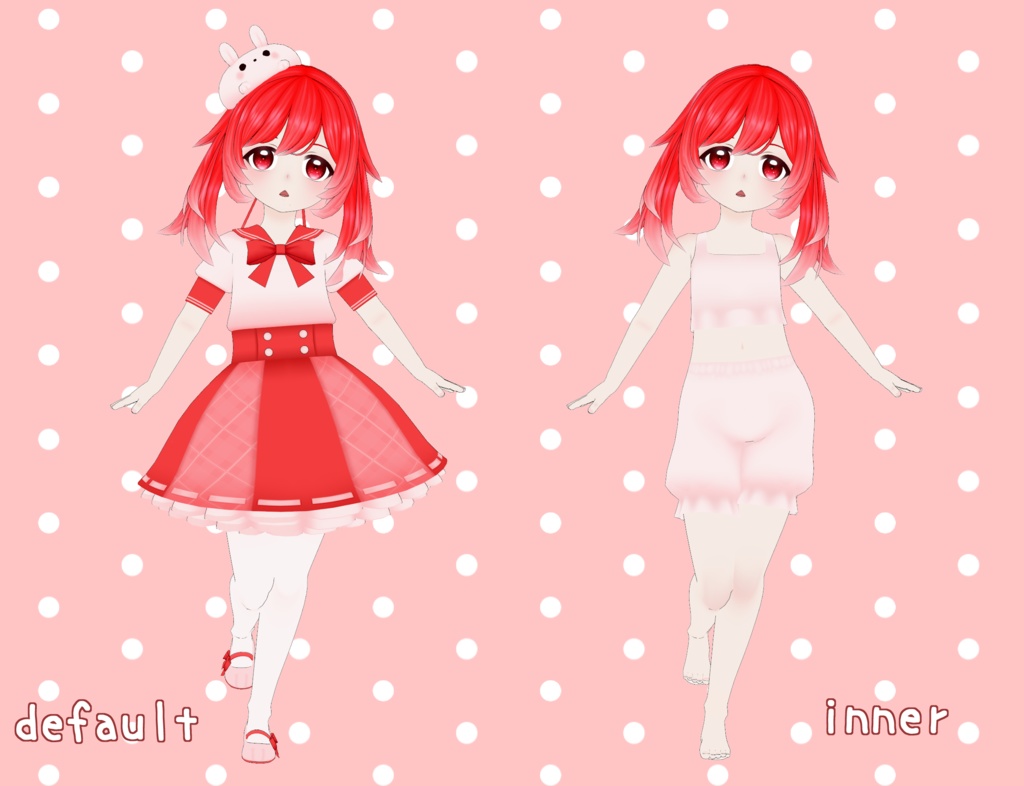 オリジナル3Dモデル「苺子」