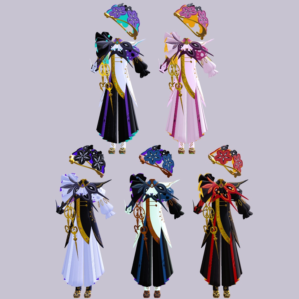 VRChat想定衣装「花時計の魔法使い」