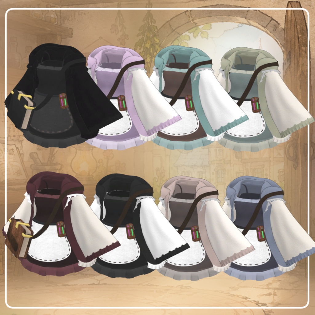 【まめふれんず対応】Atelier Days - アトリエ風ワークウェア -【VRChat衣装】