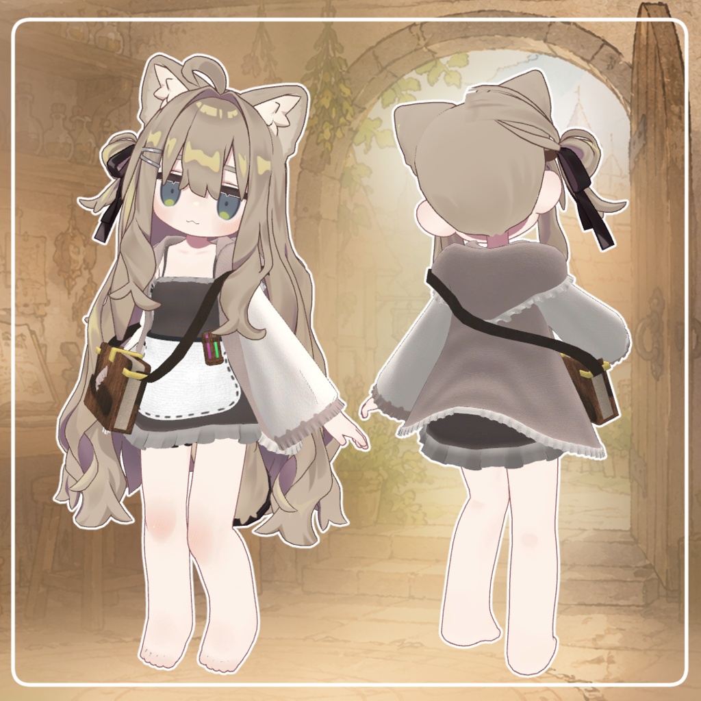 【まめふれんず対応】Atelier Days - アトリエ風ワークウェア -【VRChat衣装】