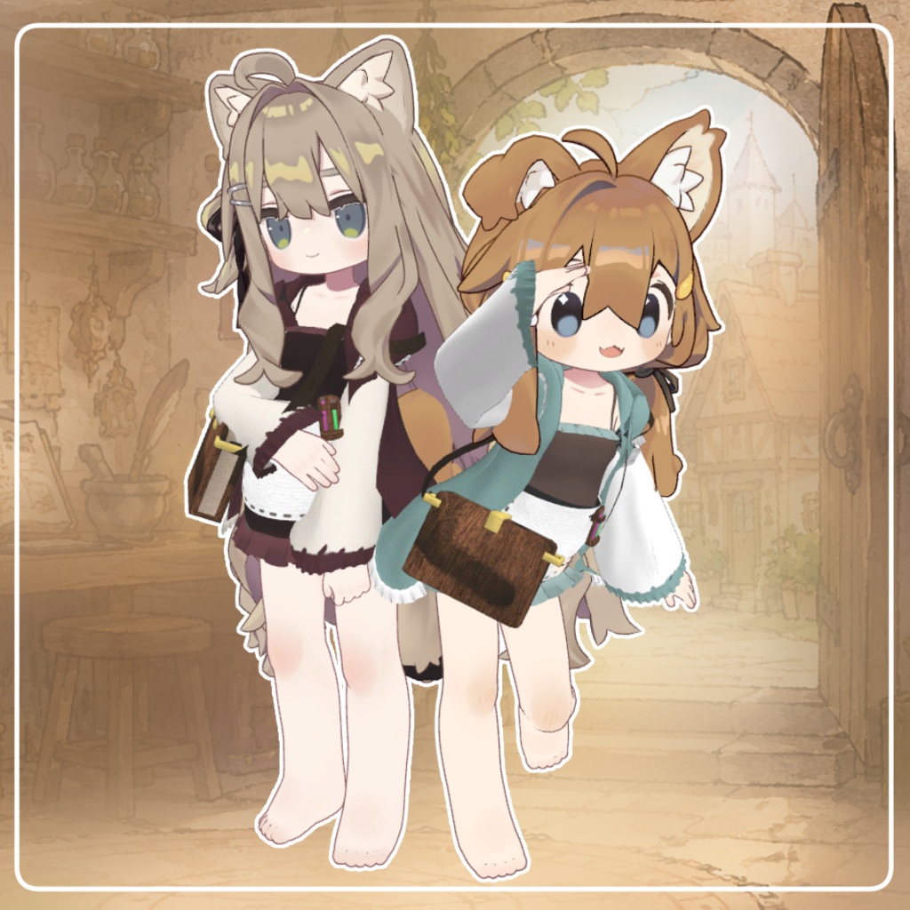 【まめふれんず対応】Atelier Days - アトリエ風ワークウェア -【VRChat衣装】