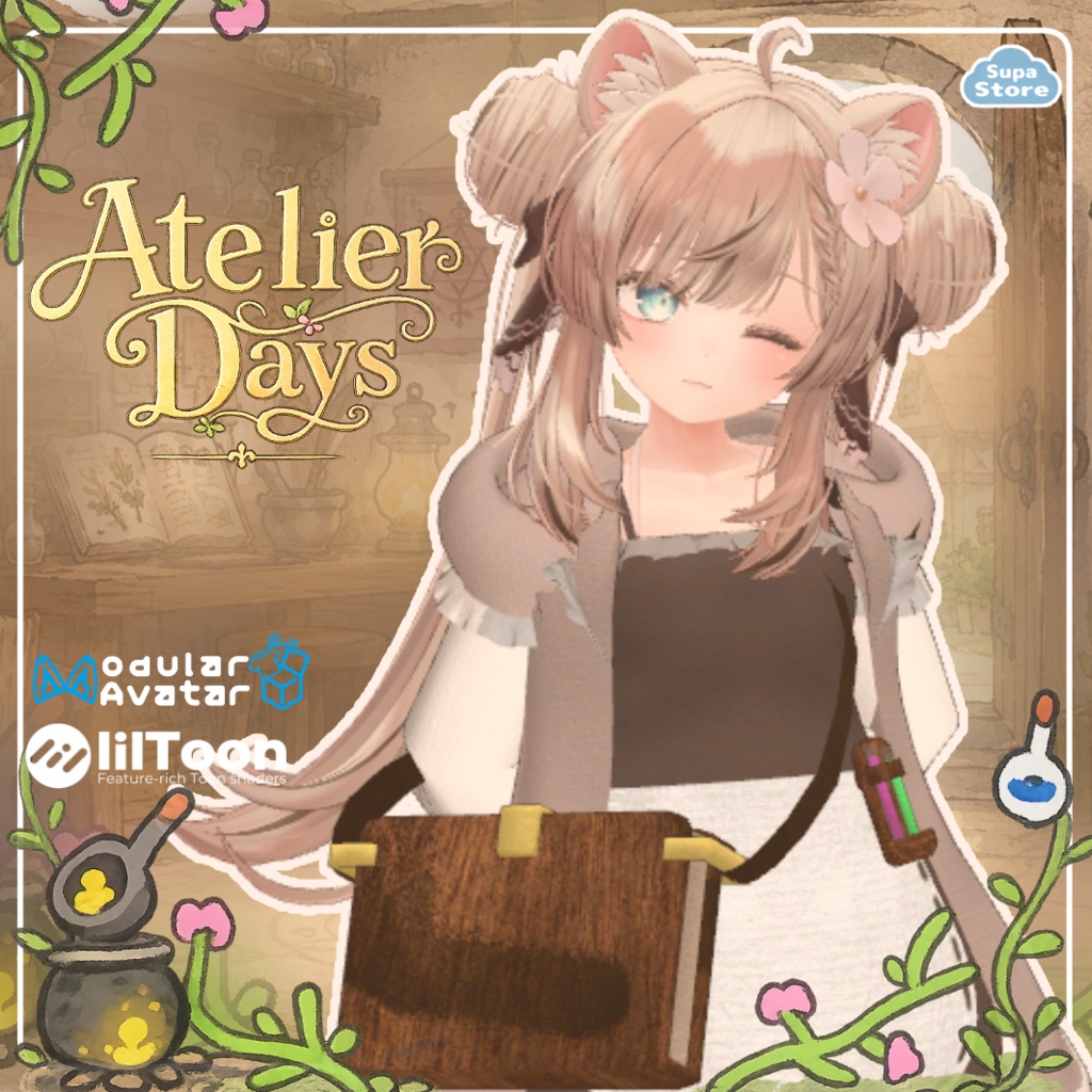 【16アバター対応】Atelier Days - アトリエ風ワークウェア -【VRChat衣装】