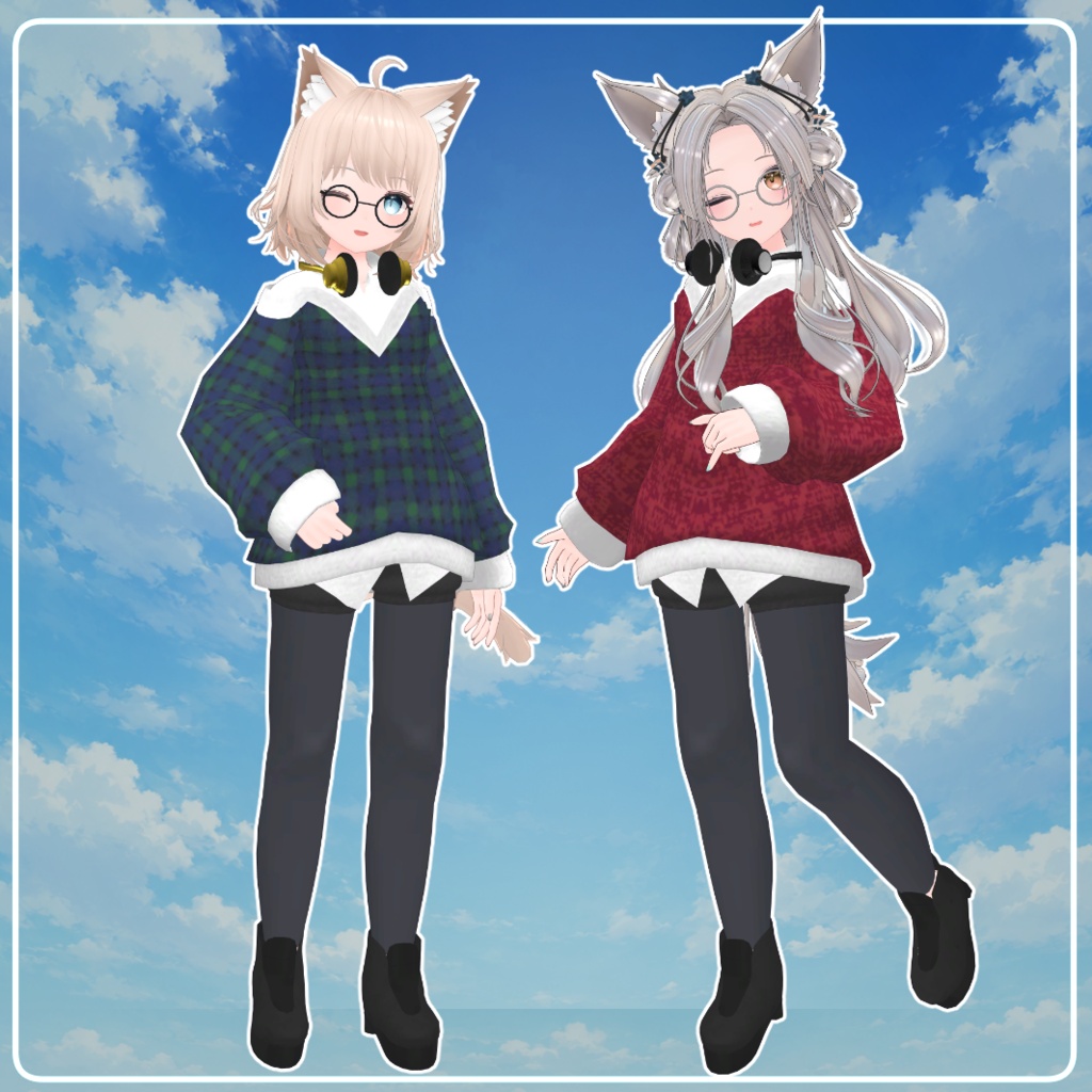 【発売記念セール】複数アバター対応「ふんわりニット」【VRChat対応】