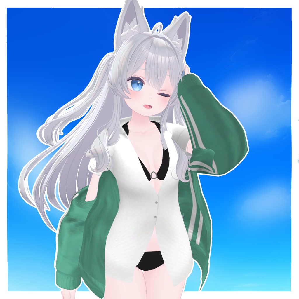 発売記念セール⏳【複数アバター対応】びきにじゃーじ -Splash-【VRChat向け衣装】