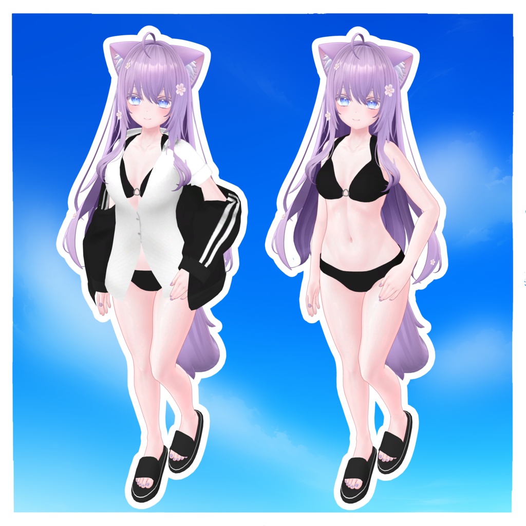 発売記念セール⏳【複数アバター対応】びきにじゃーじ -Splash-【VRChat向け衣装】