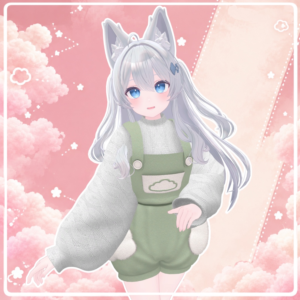 発売記念セール中⏳【11アバター対応】ふわぐもにっとこーで【VRChat衣装】