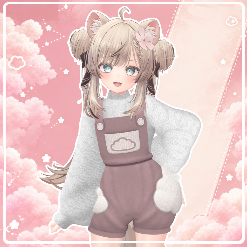 発売記念セール中⏳【11アバター対応】ふわぐもにっとこーで【VRChat衣装】