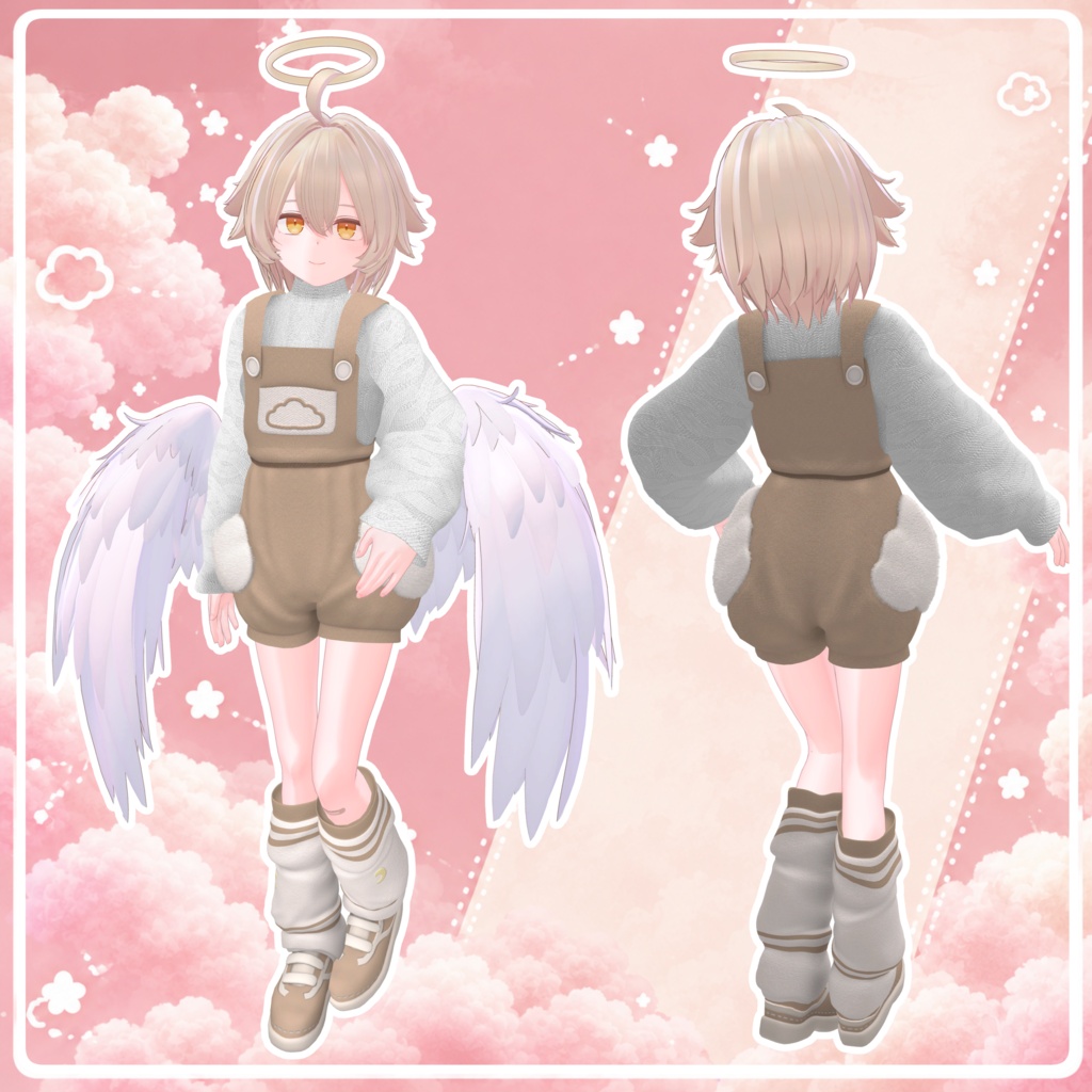 発売記念セール中⏳【11アバター対応】ふわぐもにっとこーで【VRChat衣装】