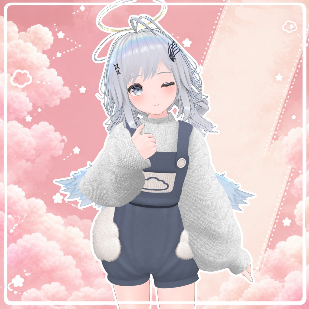 発売記念セール中⏳【11アバター対応】ふわぐもにっとこーで【VRChat衣装】
