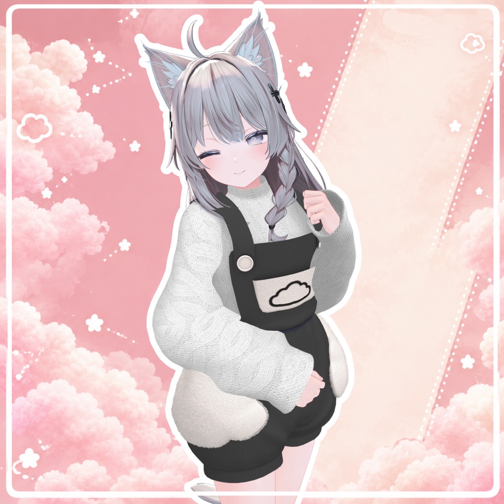 発売記念セール中⏳【11アバター対応】ふわぐもにっとこーで【VRChat衣装】