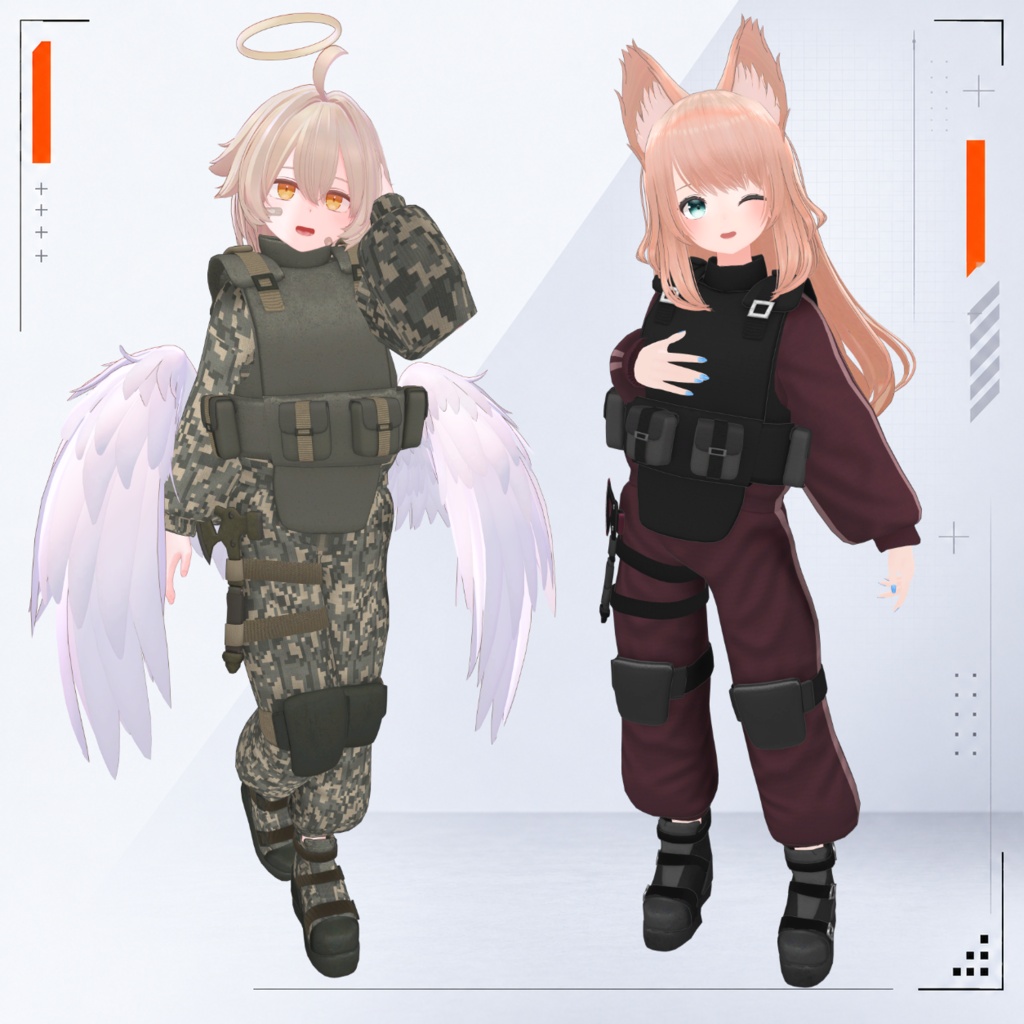 【複数アバター対応】TACTICAL GUARD ─ タクティカルガード【VRChat衣装】