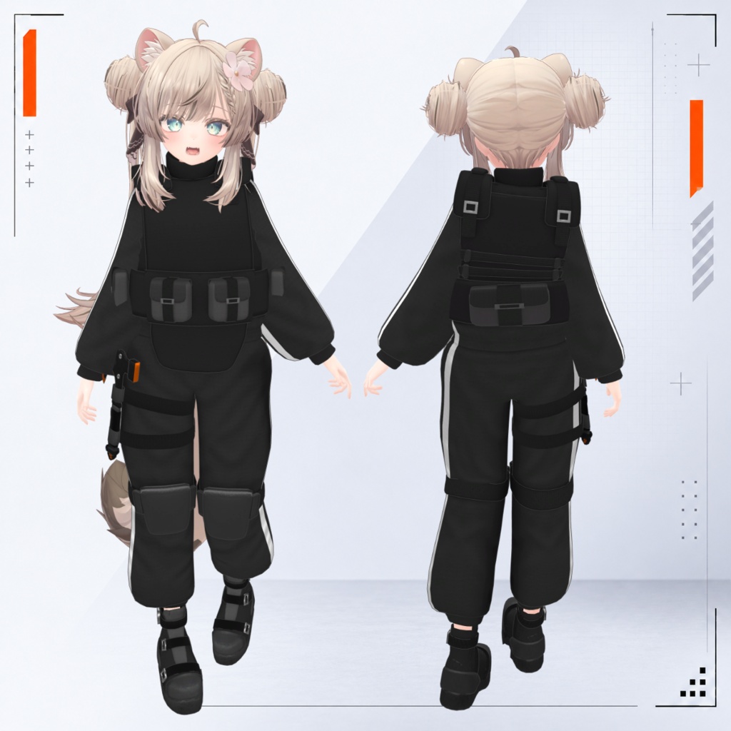 【複数アバター対応】TACTICAL GUARD ─ タクティカルガード【VRChat衣装】