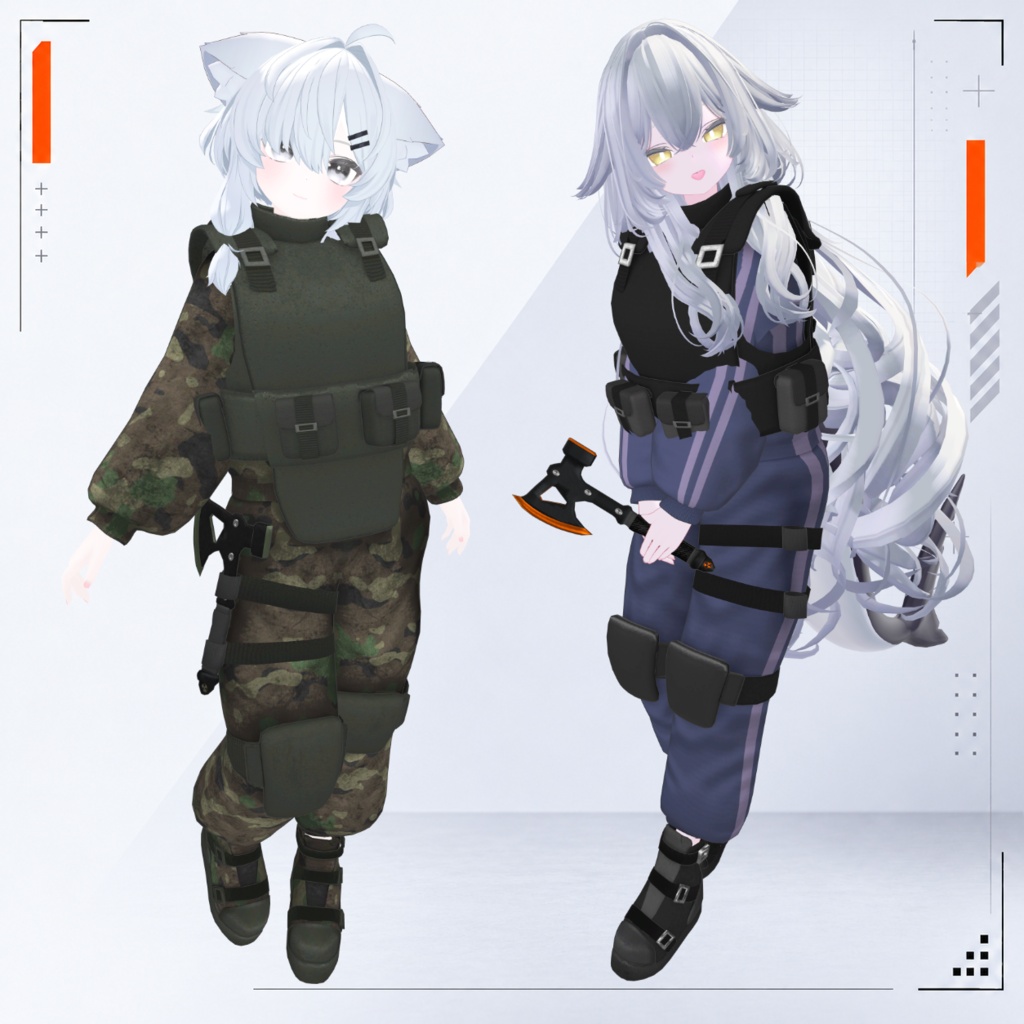 【複数アバター対応】TACTICAL GUARD ─ タクティカルガード【VRChat衣装】