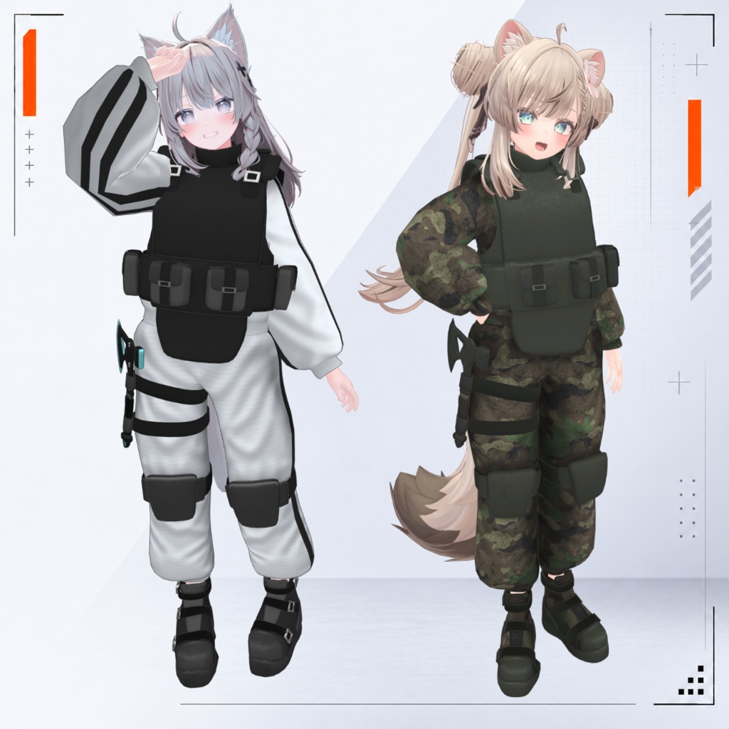 【複数アバター対応】TACTICAL GUARD ─ タクティカルガード【VRChat衣装】