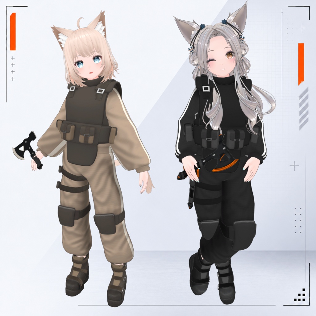 【複数アバター対応】TACTICAL GUARD ─ タクティカルガード【VRChat衣装】