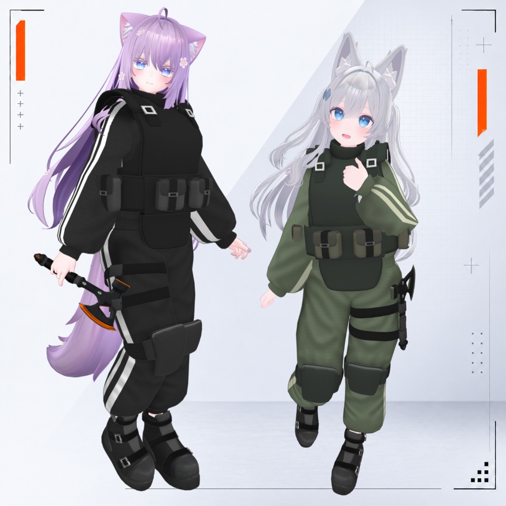 【複数アバター対応】TACTICAL GUARD ─ タクティカルガード【VRChat衣装】