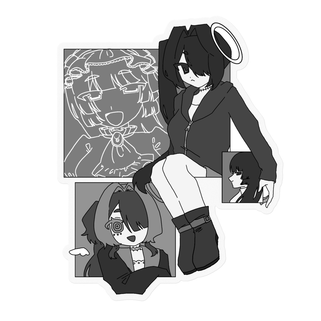 田中きわみプリティステッカーモノクロ