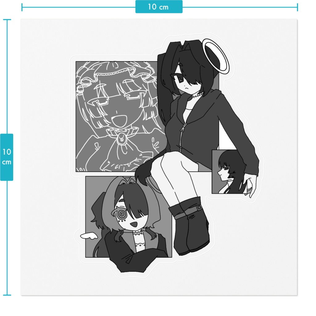 田中きわみプリティステッカーモノクロ